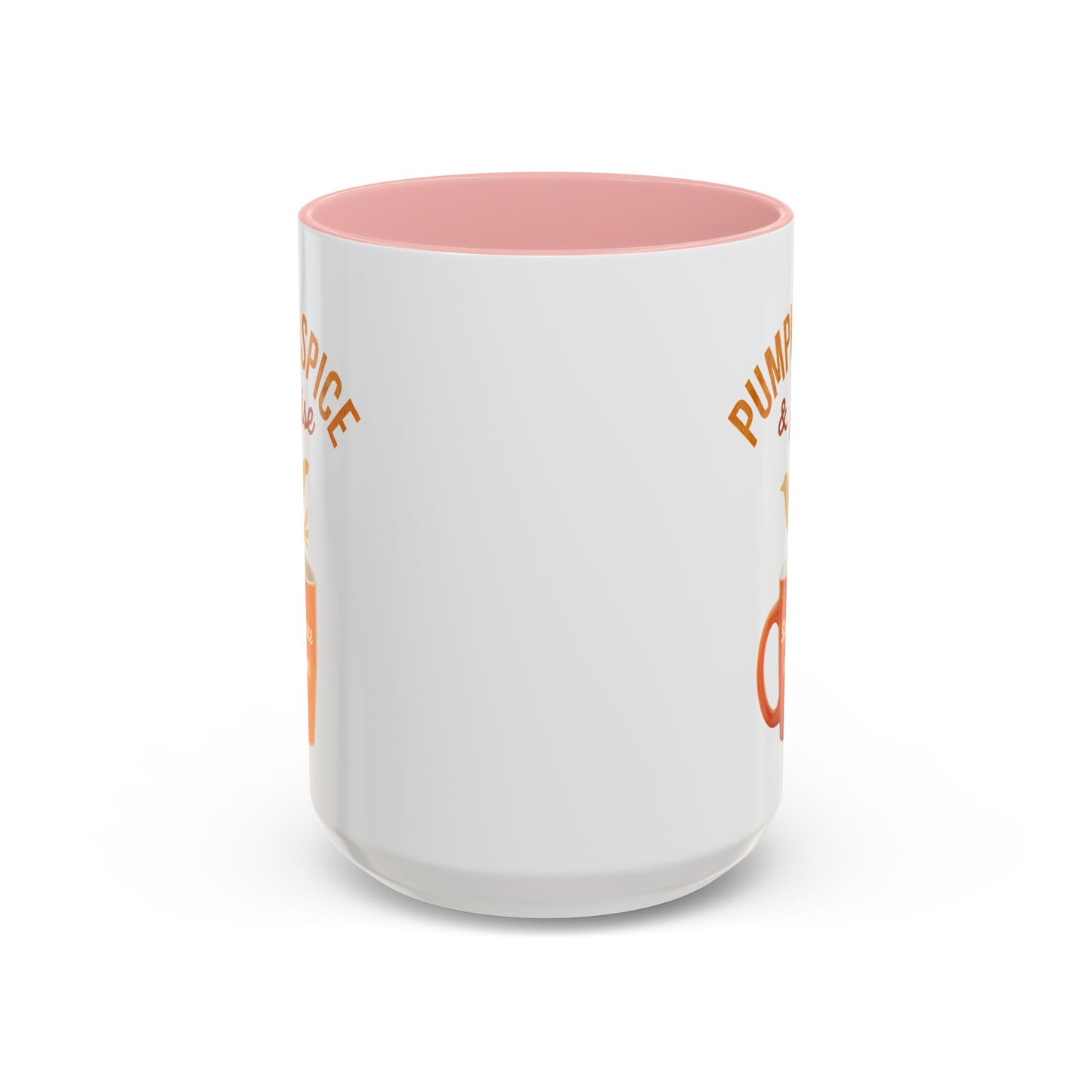 “Pumpkin Spice & Praise” fall comfort coffee cup. Give God all the praise well you enjoy your pumpkin spice.