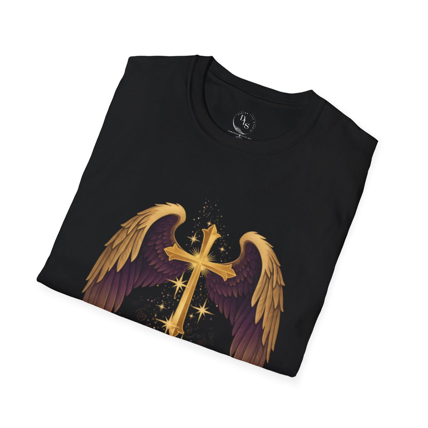 Religious Cross Wings T-Shirt — "Gone But Never Forgotten, Dancing in Heaven" Memorial Tee