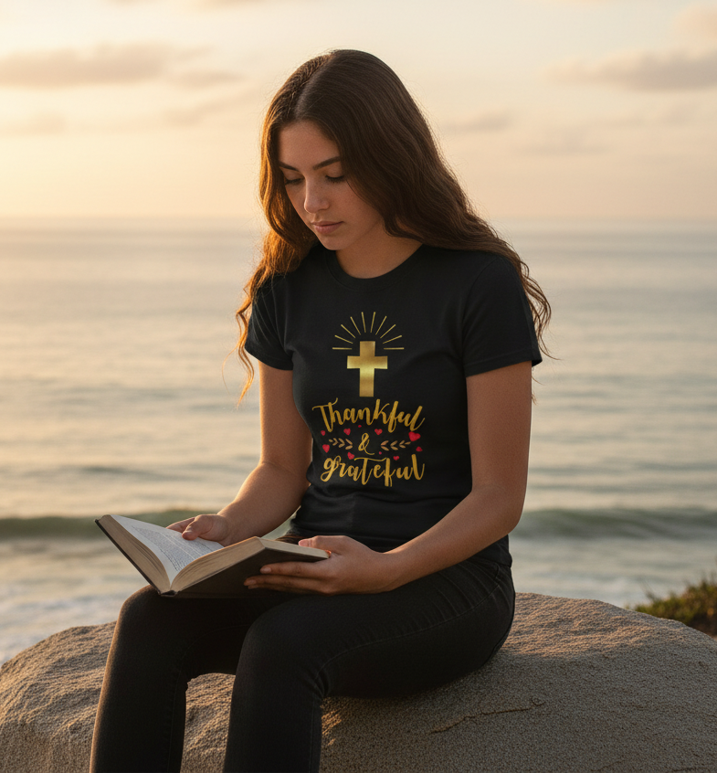 Grateful Thankful Short Sleeve Tee