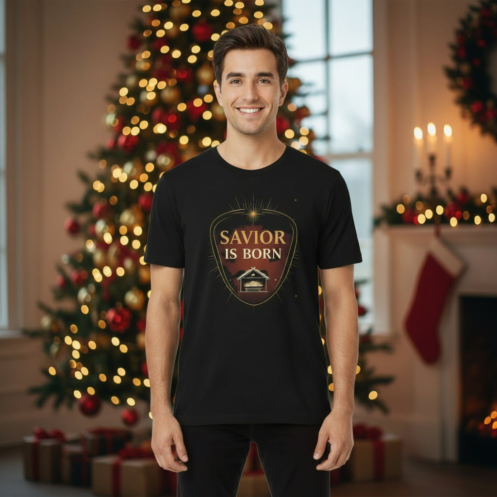 Savior Boy Vintage Shield T-Shirt — Rustic Christian Faith Tee