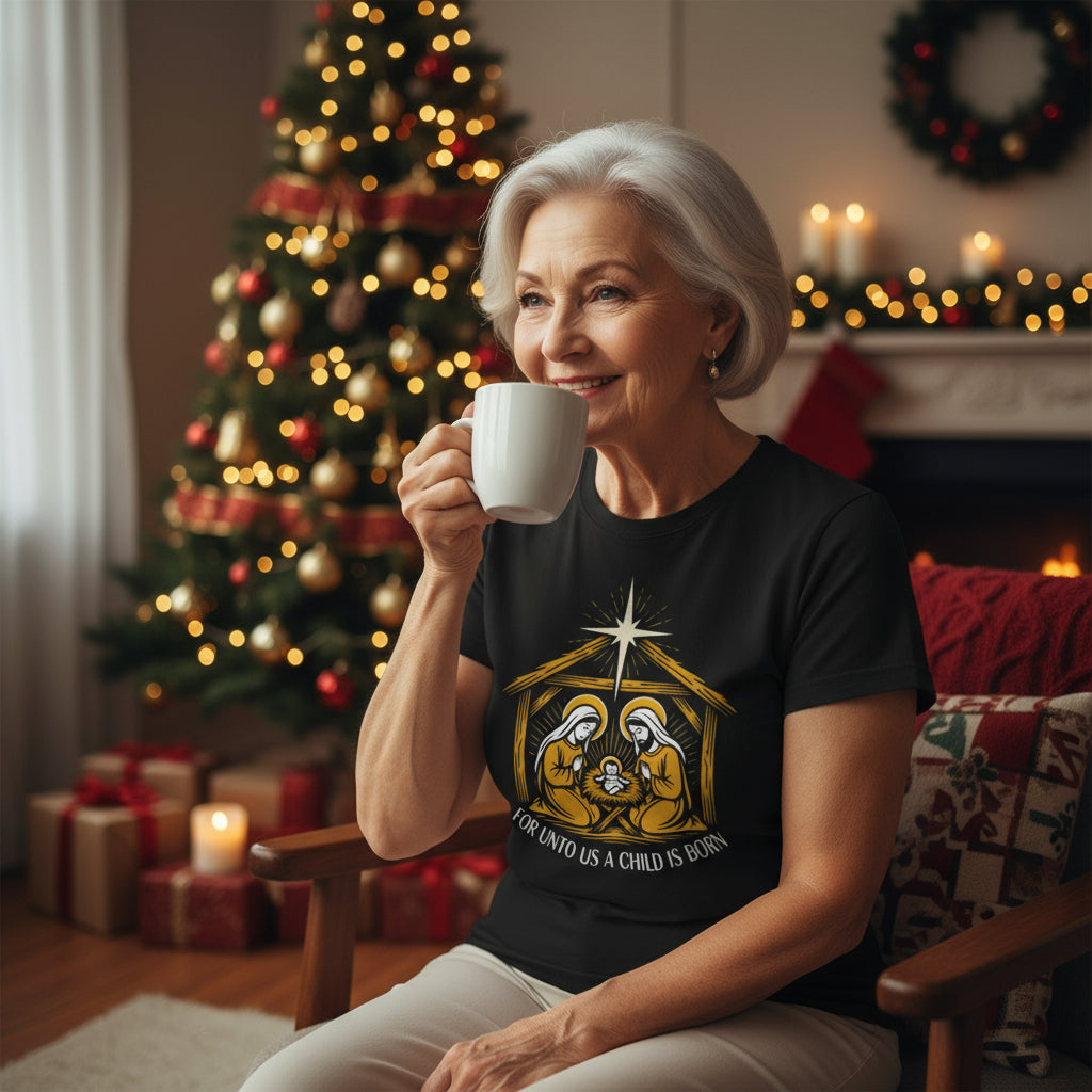 Christmas Nativity Scene Unisex Jersey Tee