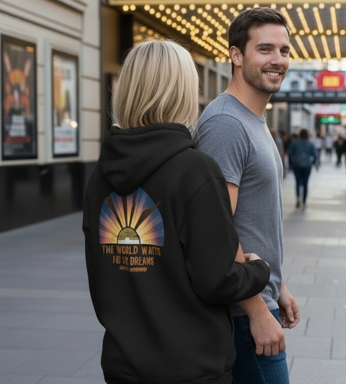 Zip Hoodie — "They Will Rise on Wings Like Eagles" Inspirational Eagle Graphic