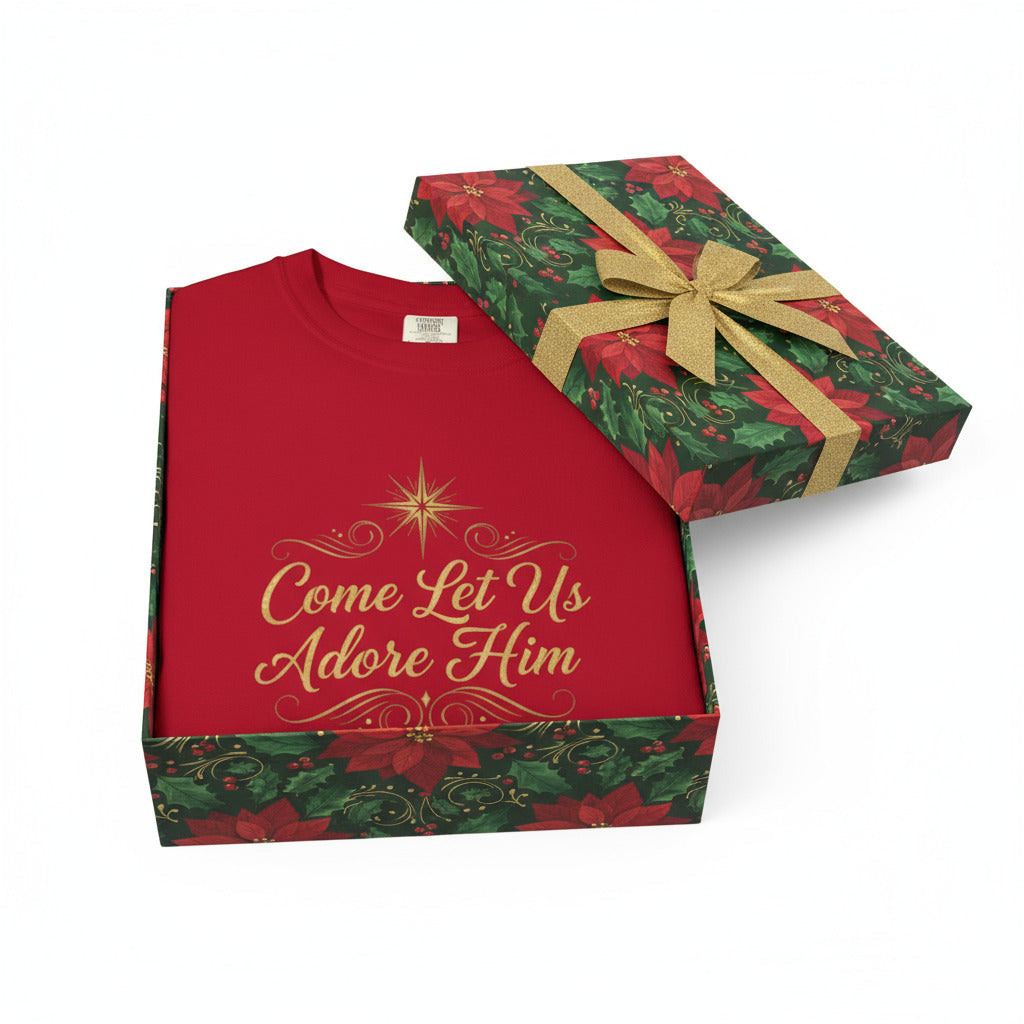 Holiday Inspirational T-Shirt: 'Come Let Us Adore Him'