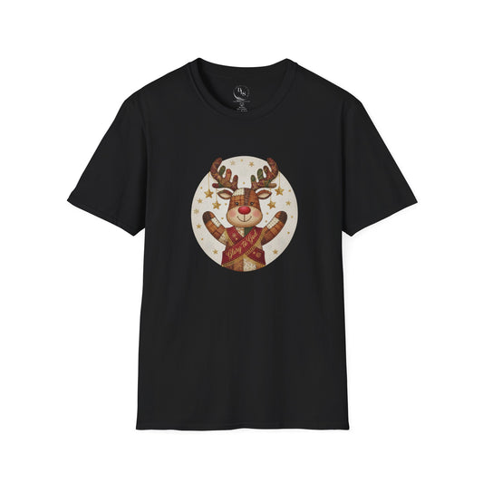 Christmas Reindeer Glory God in the Highest Smile T-Shirt