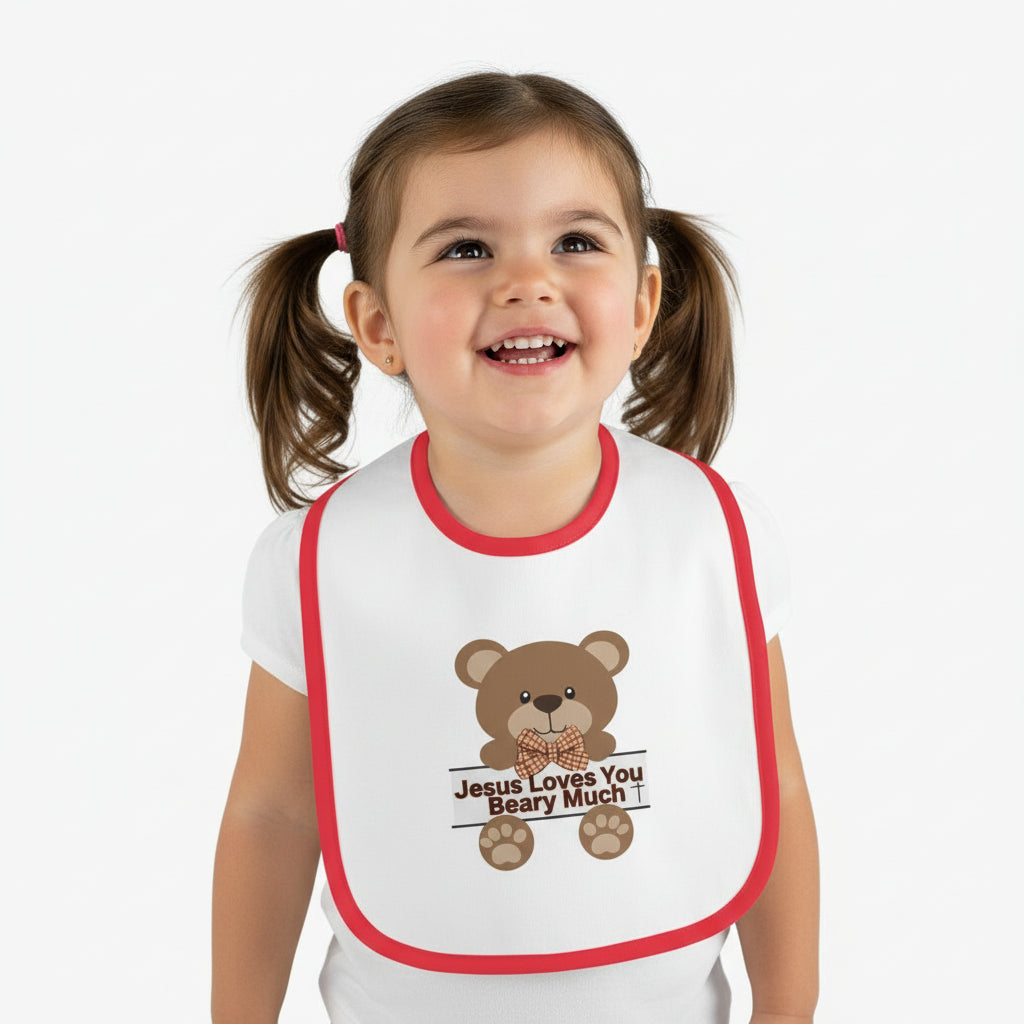 Baby Contrast Trim Jersey Bib