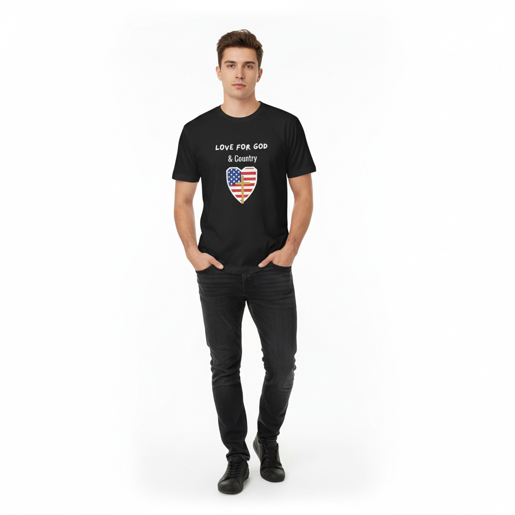 Love for God and Country - Jersey Short Sleeve Tee