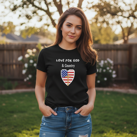Love for God and Country - Jersey Short Sleeve Tee