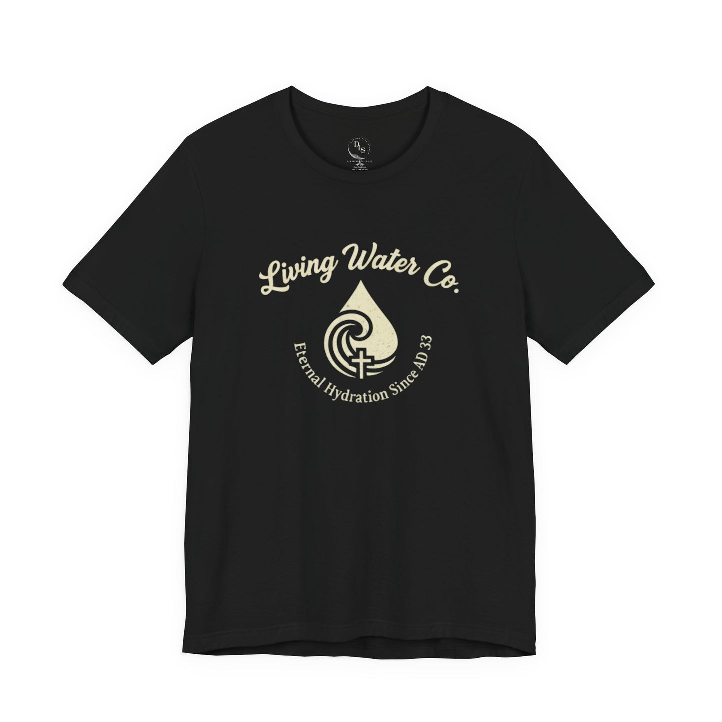 Living Waters Co. Logo Tee — Coastal Surf & Spiritual Inspired White T‑Shirt