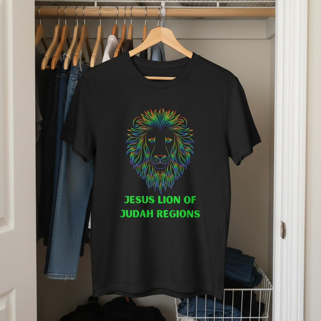 Jesus, the Lion of Judah Reign neon t shirt - Jersey Short Sleeve Tee