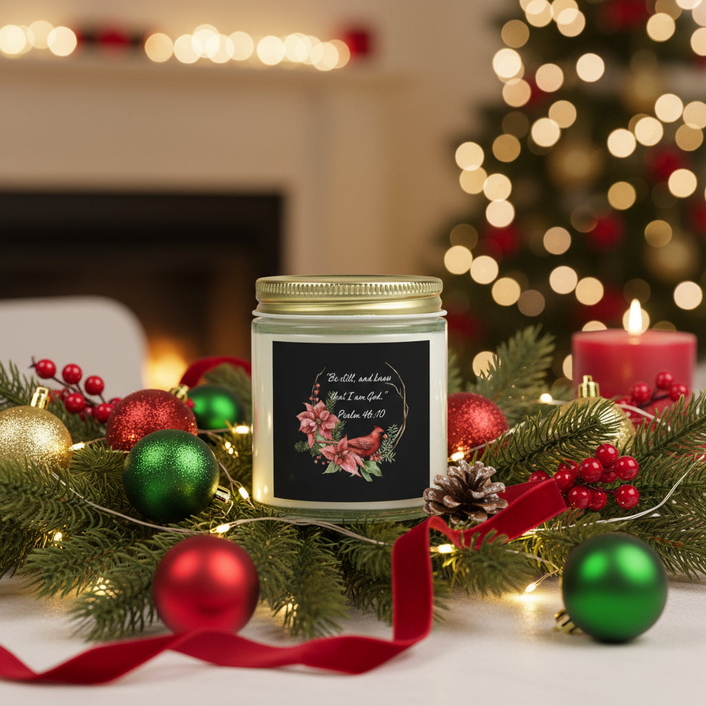 Be Still Cardinal Candle Scented Candles, Coconut Apricot Wax (4oz, 9oz)