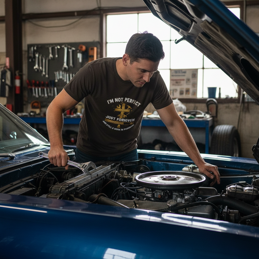 Christian Crew Tee - "I'm Not Perfect Just Forgiven" Faith T-Shirt