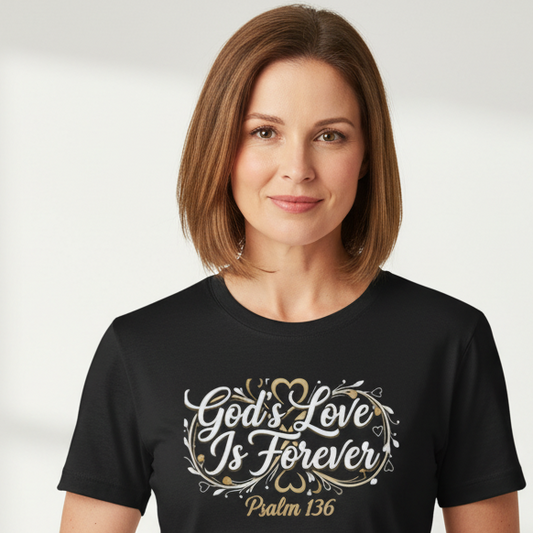 God’s Love Is Forever T-Shirt — Psalm 136 Faith Tee