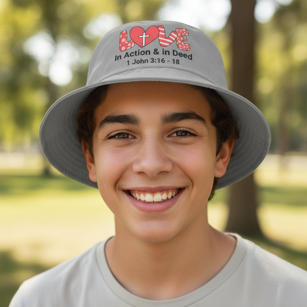 Love in Action and Deed Bucket Hat.