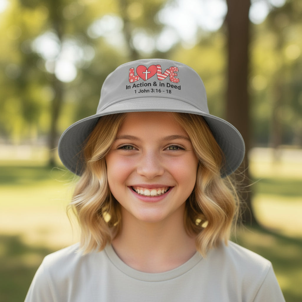 Love in Action and Deed Bucket Hat.
