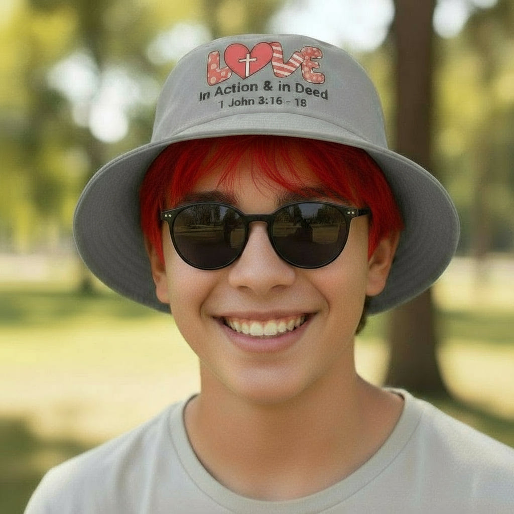 Love in Action and Deed Bucket Hat.