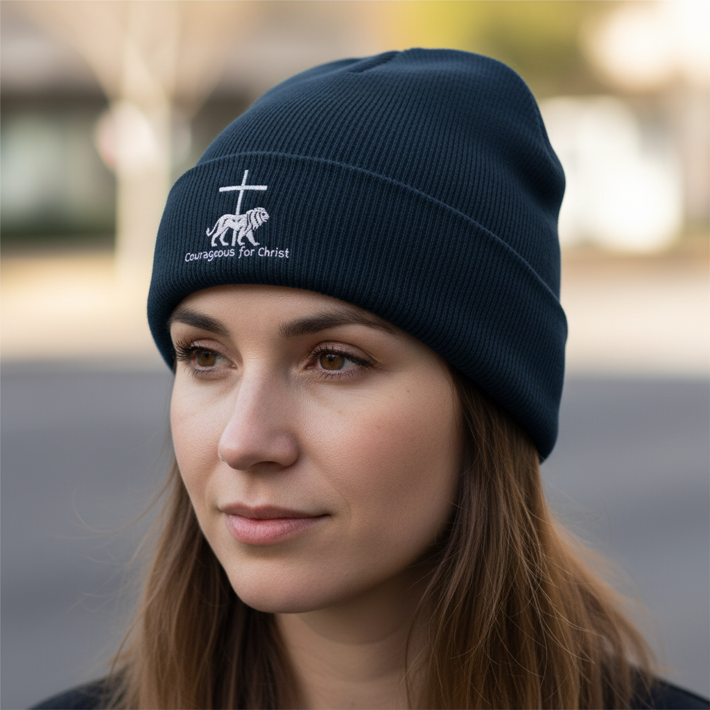 Cozy Embroidered Ribbed Knit Beanie, Warm Winter Hat, Casual Knit Cap, Perfect Gift for Him/Her, Fall Fashion Accessory