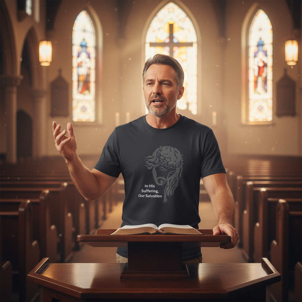 In His Suffering Our Salvation -  Jersey Short Sleeve Tee