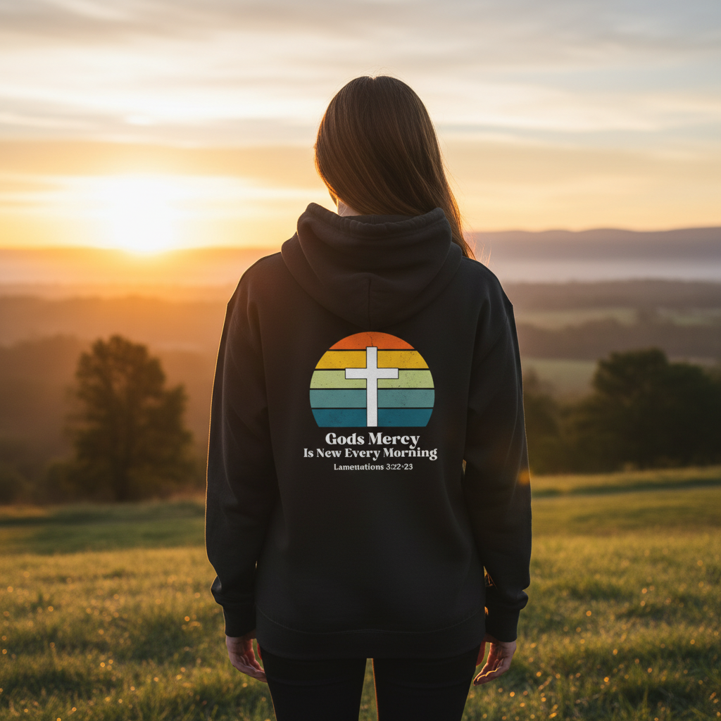 God's Mercy is New Every Morning - Full Zip Hooded Sweatshirt