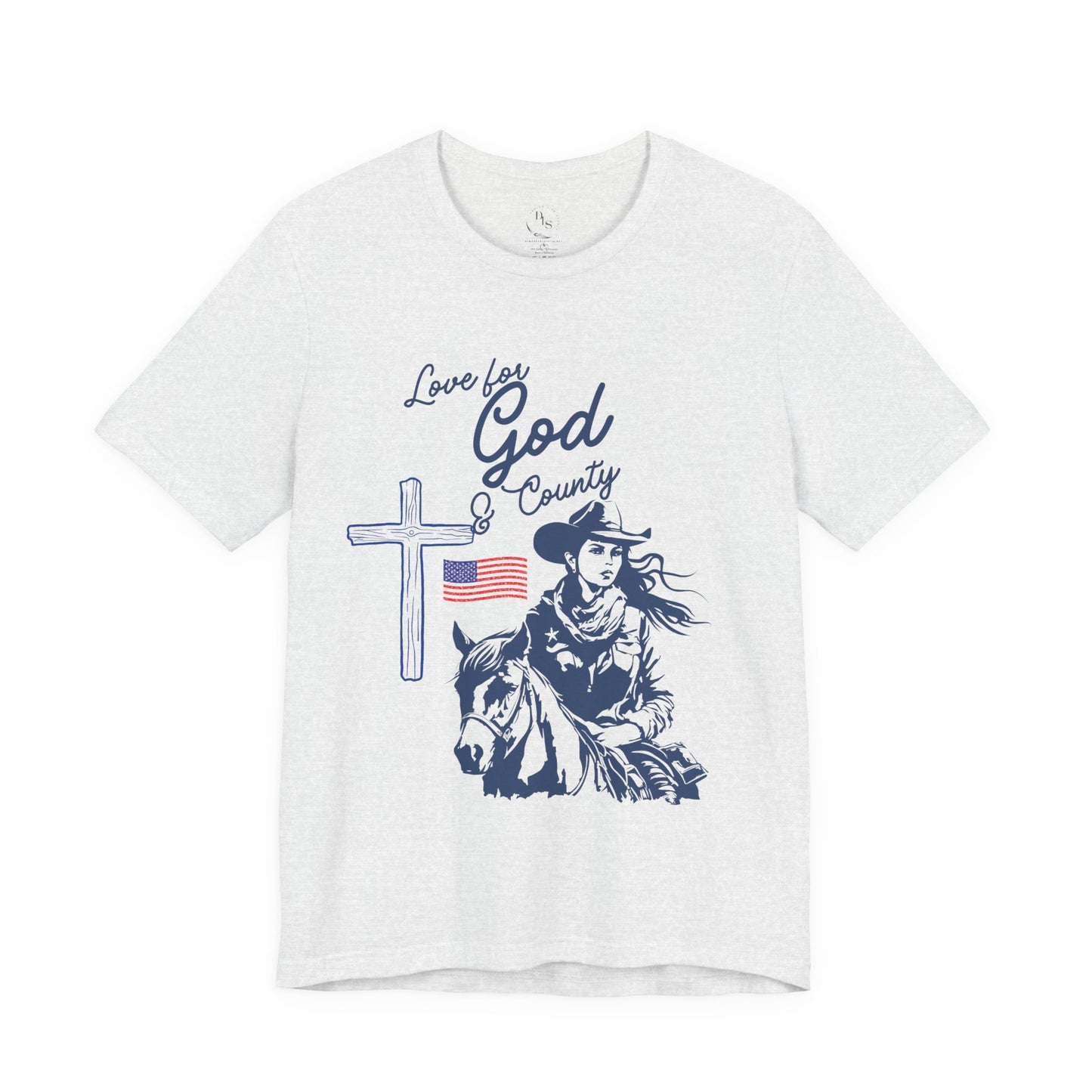 Love for God and Country Jersey Short Sleeve Tee