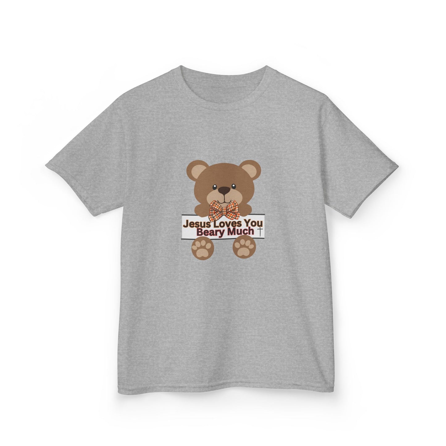 Jesus Loves Me Beary Much - Kids Heavy Cotton™ Tee