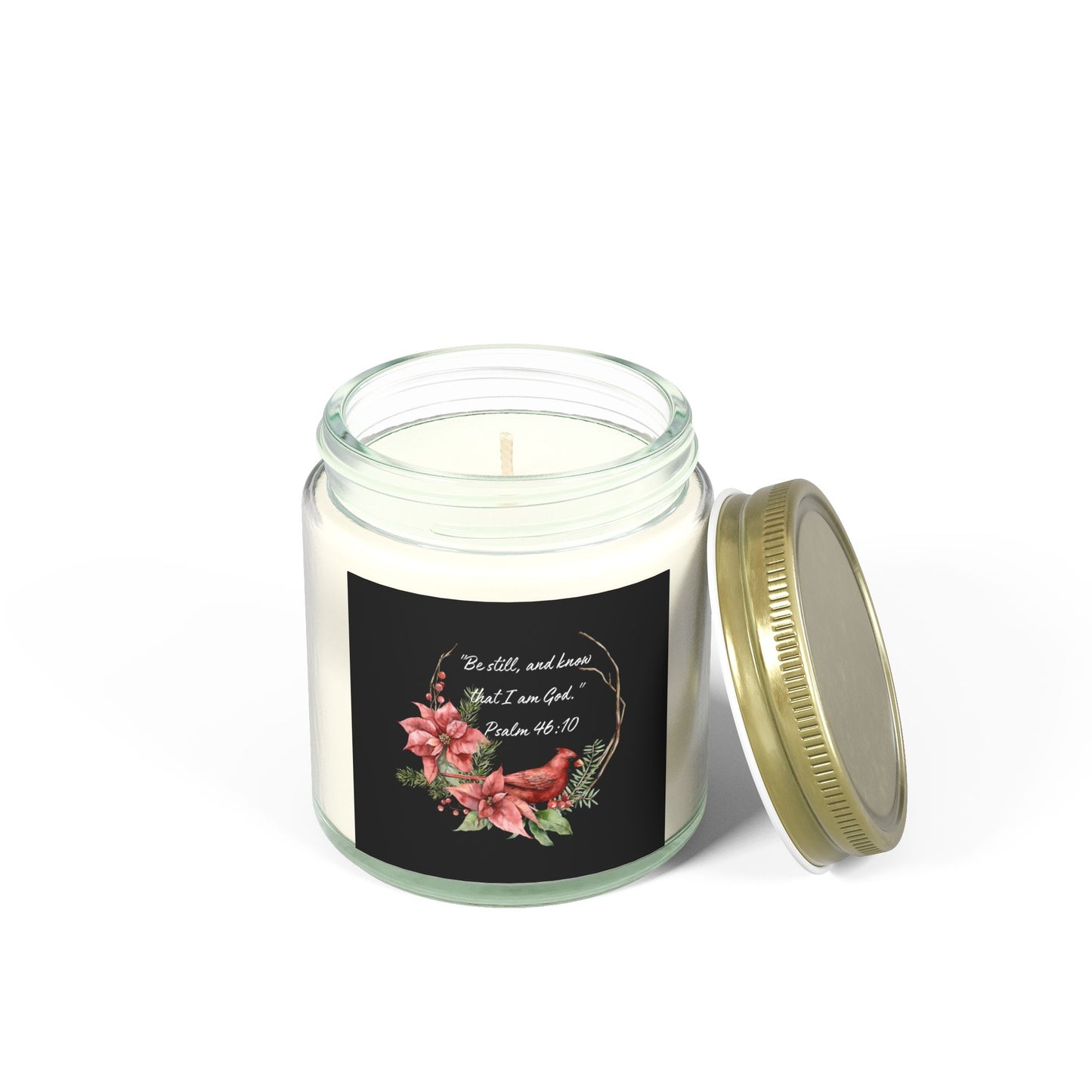 Be Still Cardinal Candle Scented Candles, Coconut Apricot Wax (4oz, 9oz)