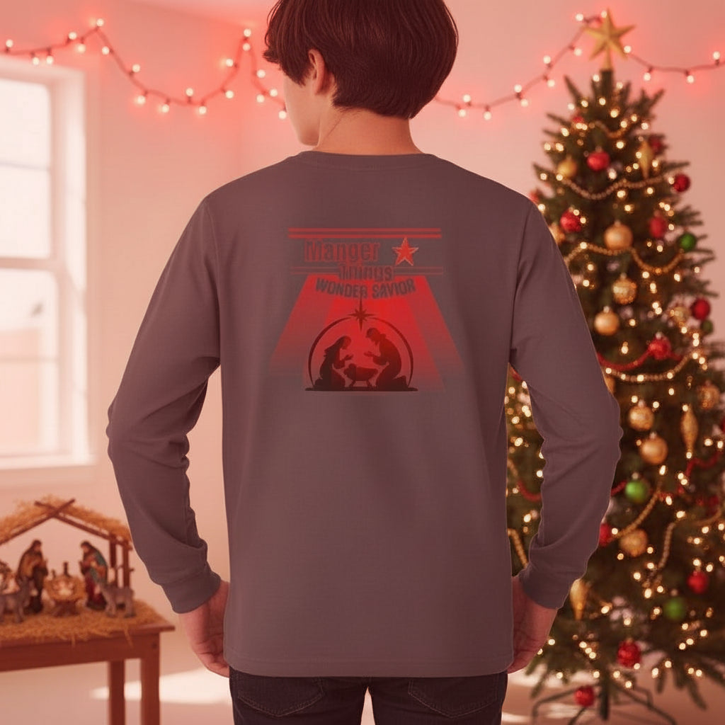 Retro Graphic Long Sleeve Tee - Vintage Star Design