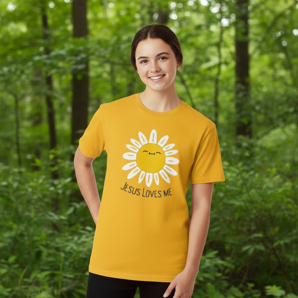 Jesus Loves Me Heavy Cotton Tee