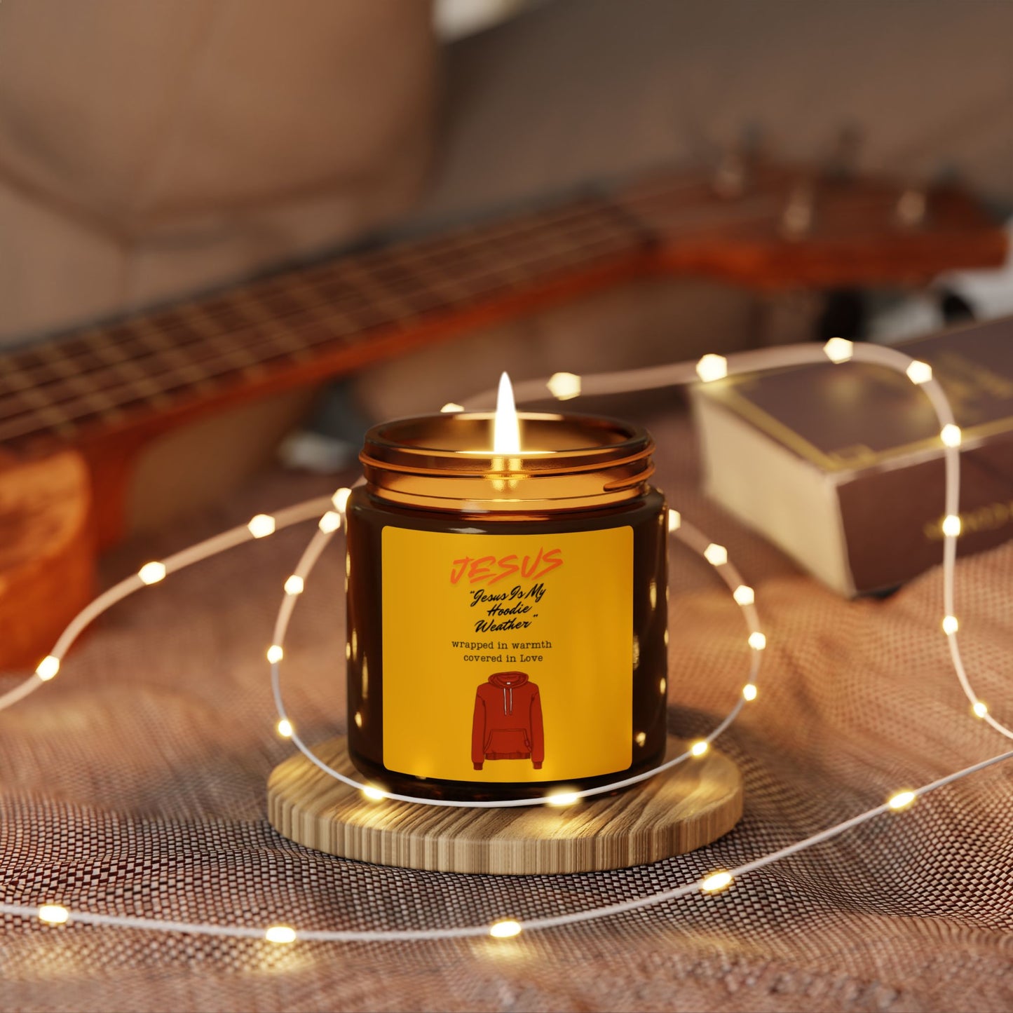 Scented Soy Candle (Multi-Size, Amber Jar)