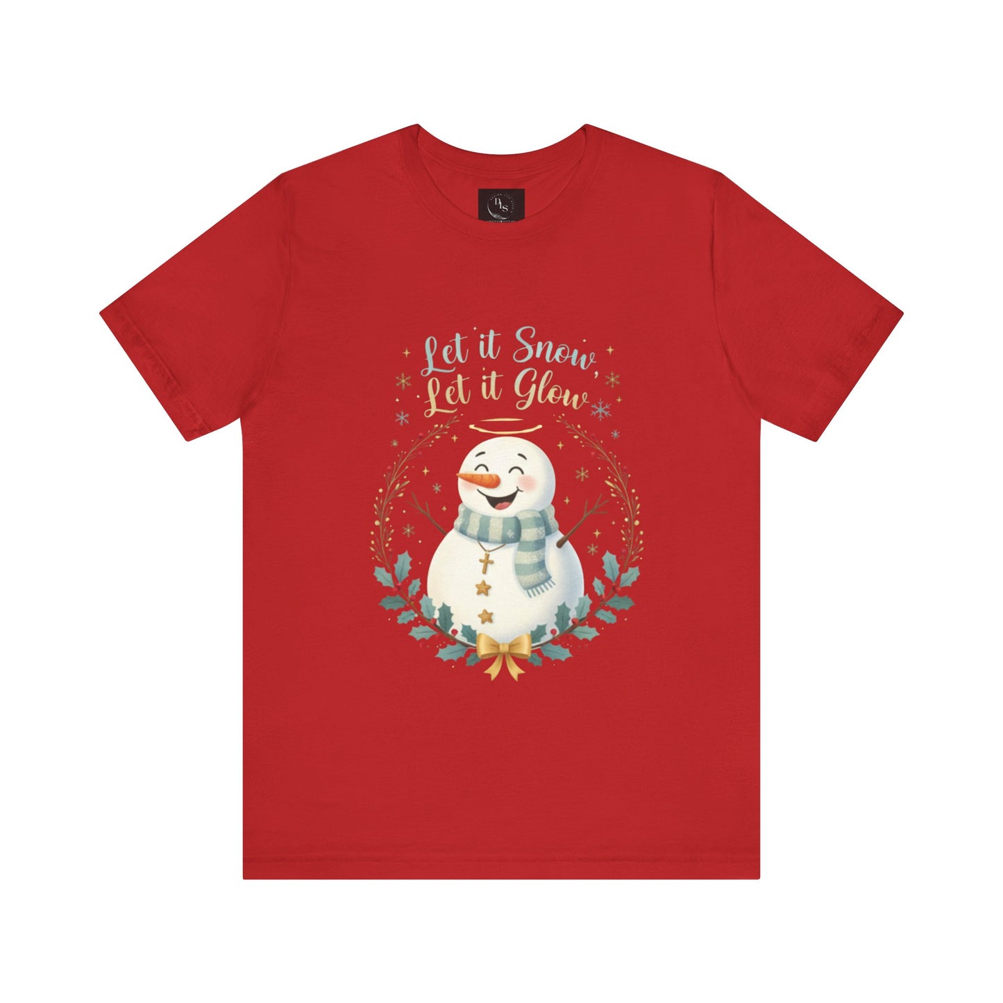 Let it Snow, Let it Glow snowman t shirt.