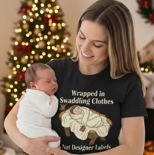 Wrapped in swaddle cloth, not designer owners