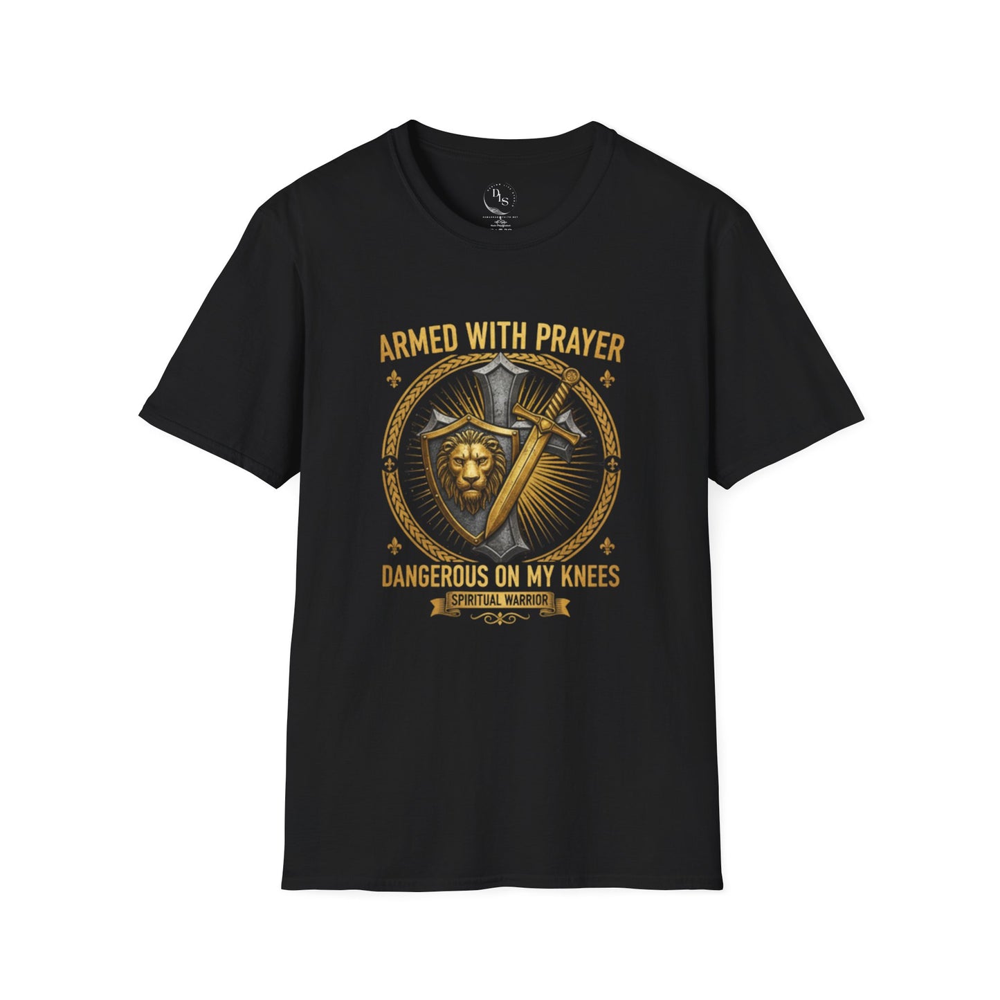 Armed With Prayer T-Shirt — Christian Faith Warrior Tee ("Dangerous on My Knees")