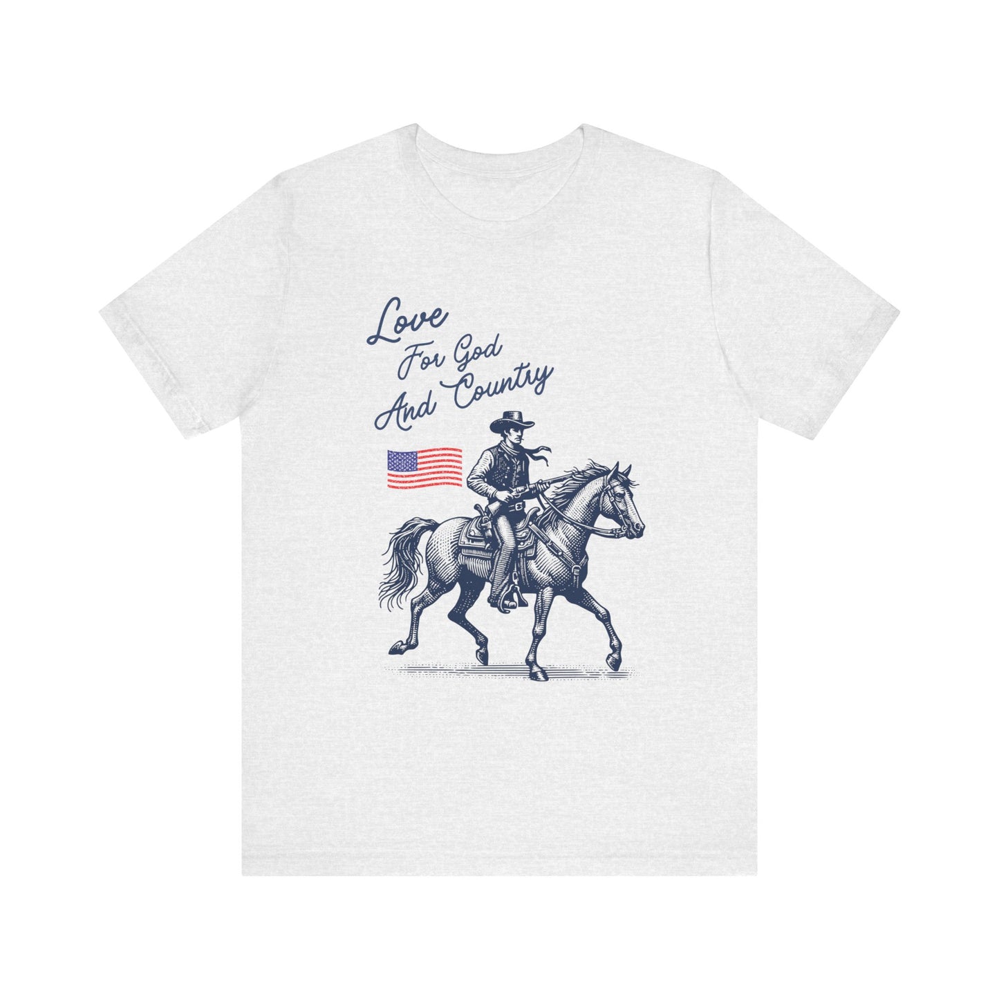 Love for God and Country -  Jersey Short Sleeve Tee