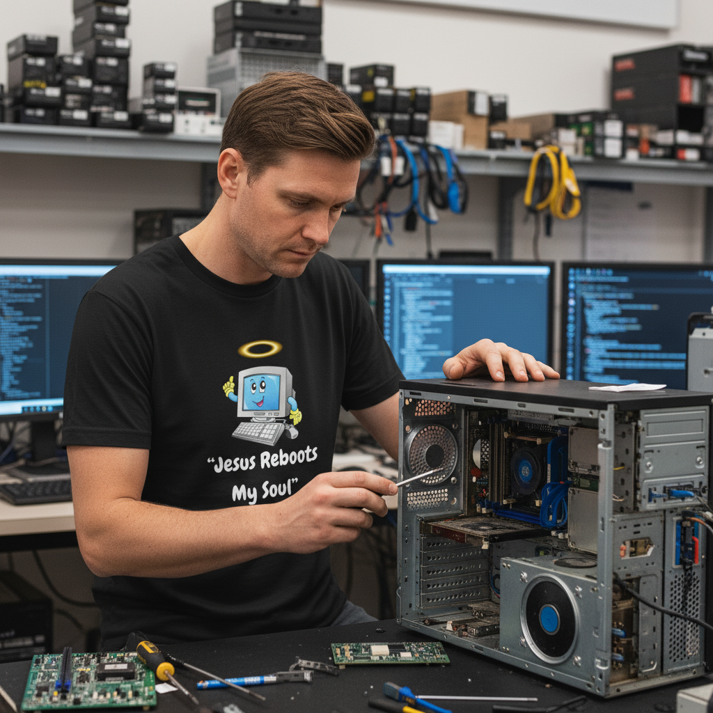 Jesus Reboots my Soul - Sleeve Tee