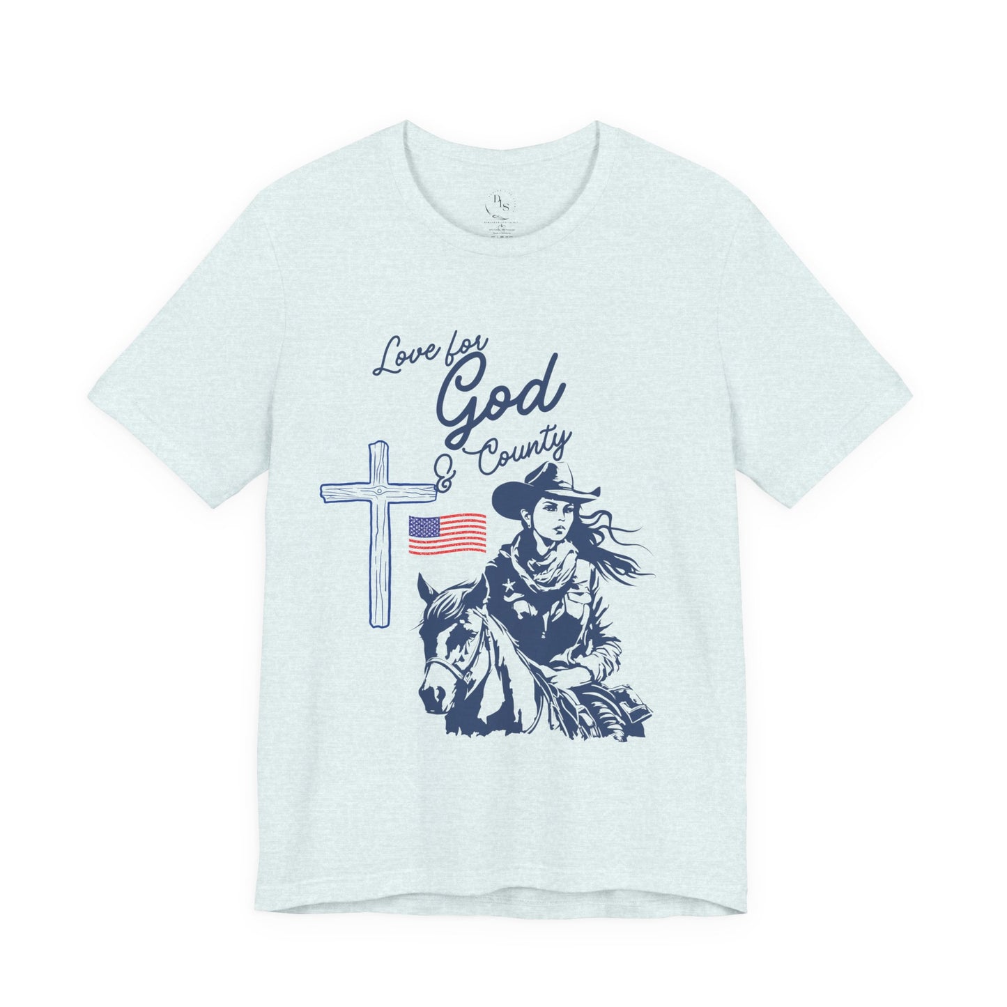 Love for God and Country Jersey Short Sleeve Tee