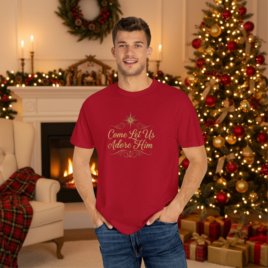 Holiday Inspirational T-Shirt: 'Come Let Us Adore Him'
