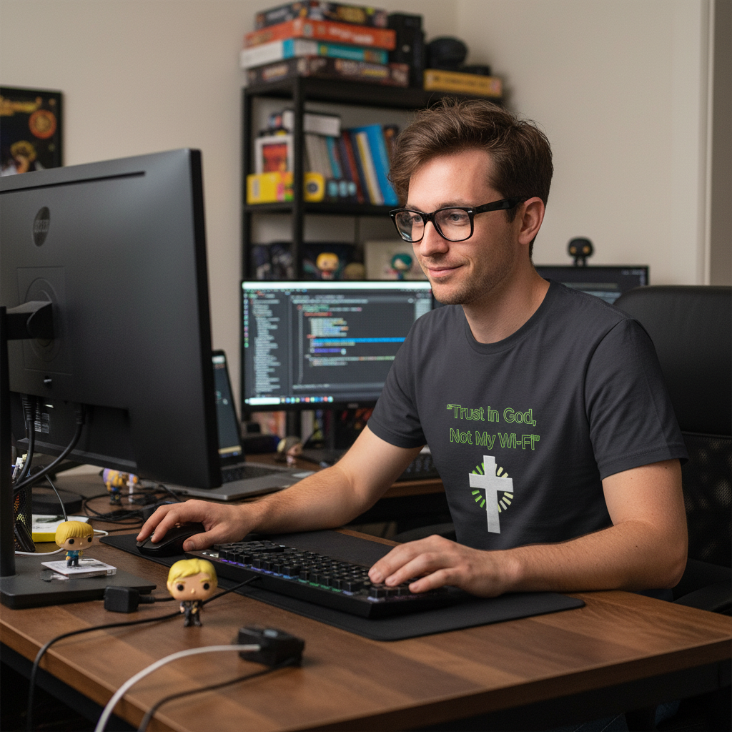 Trust in Jesus not my Wifi Jersey Short Sleeve Tee