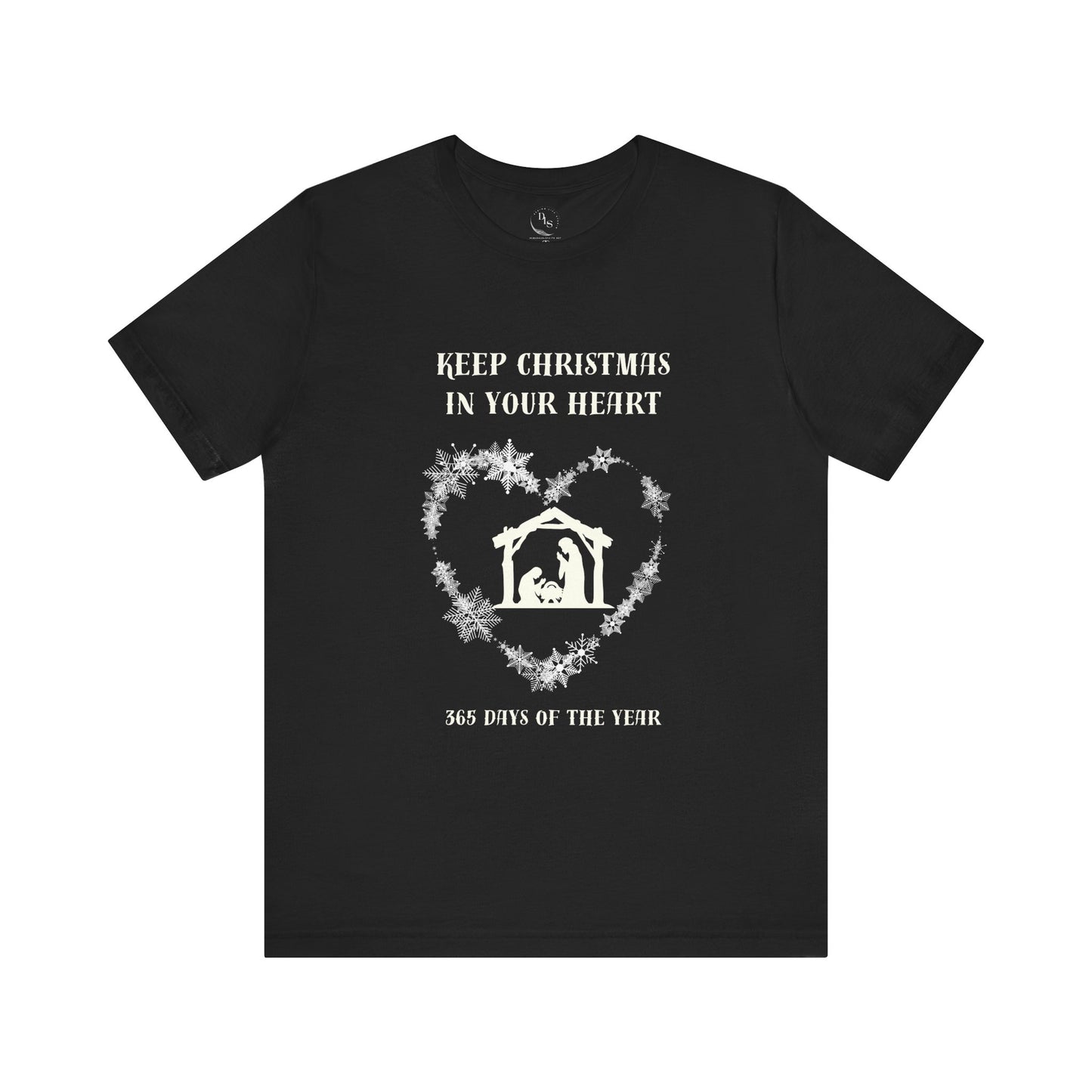Keep Christmas in your Heart 365 Days a Year.  Jersey Short Sleeve Tee