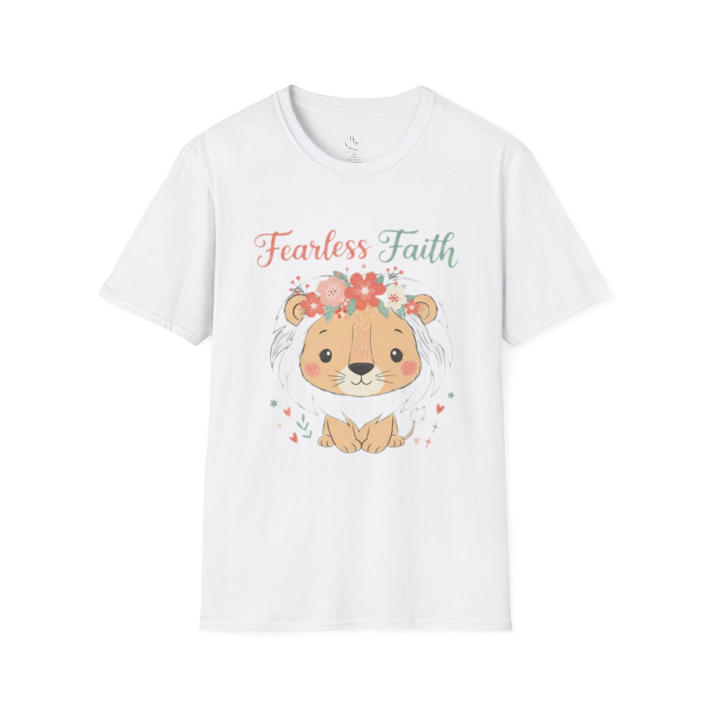 Fearless Faith Lion T-Shirt — Cute Floral Lion Christian Tee
