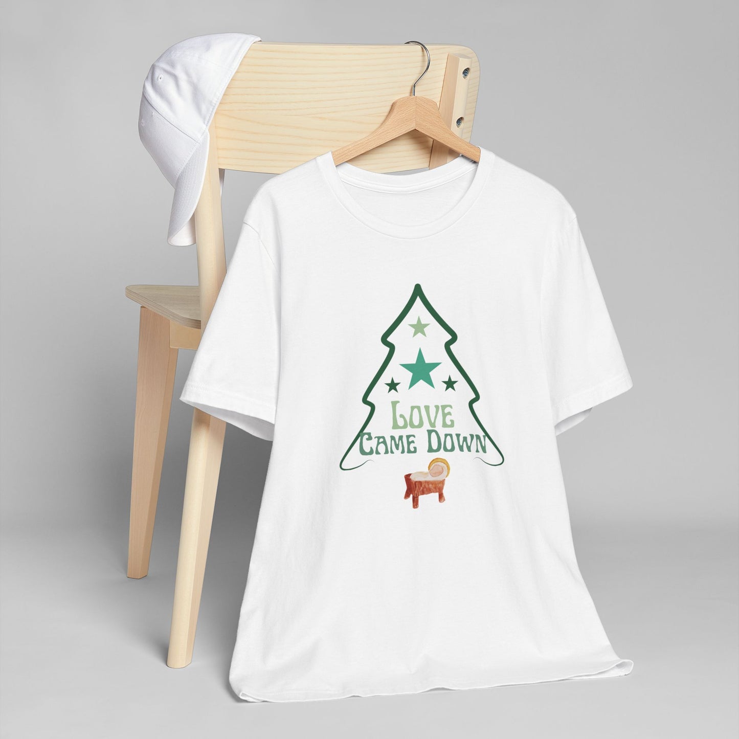 Christmas Tree T‑Shirt — "Love Came Down" Holiday Tee