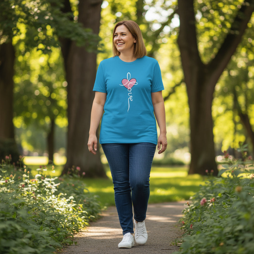 Heart Pattern Unisex Tee, Casual Love Shirt, Gift for Friends, Valentine's Day Top, Everyday Wear, Cute Heart Print T-Shirt