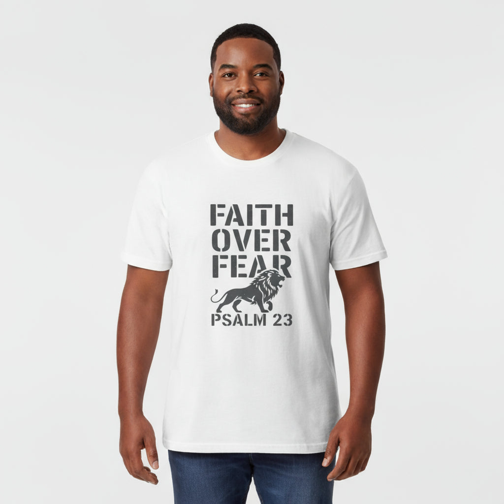Faith Over Fear Short Sleeve Tee - Psalm 23