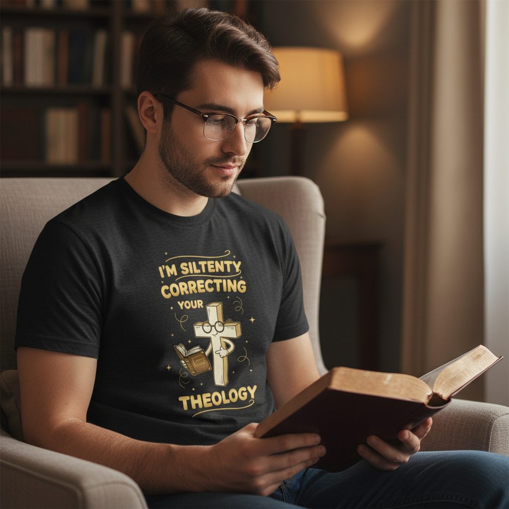 Theology T-Shirt — "I'm Silently Correcting Your Theology" Christian Tee
