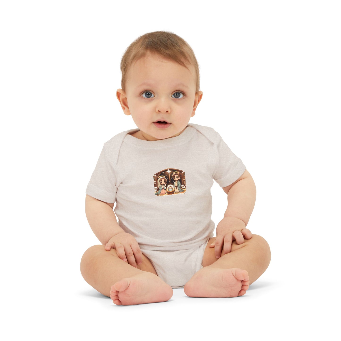 Infant Onesie with Nativity Scene – Baby Christmas Bodysuit