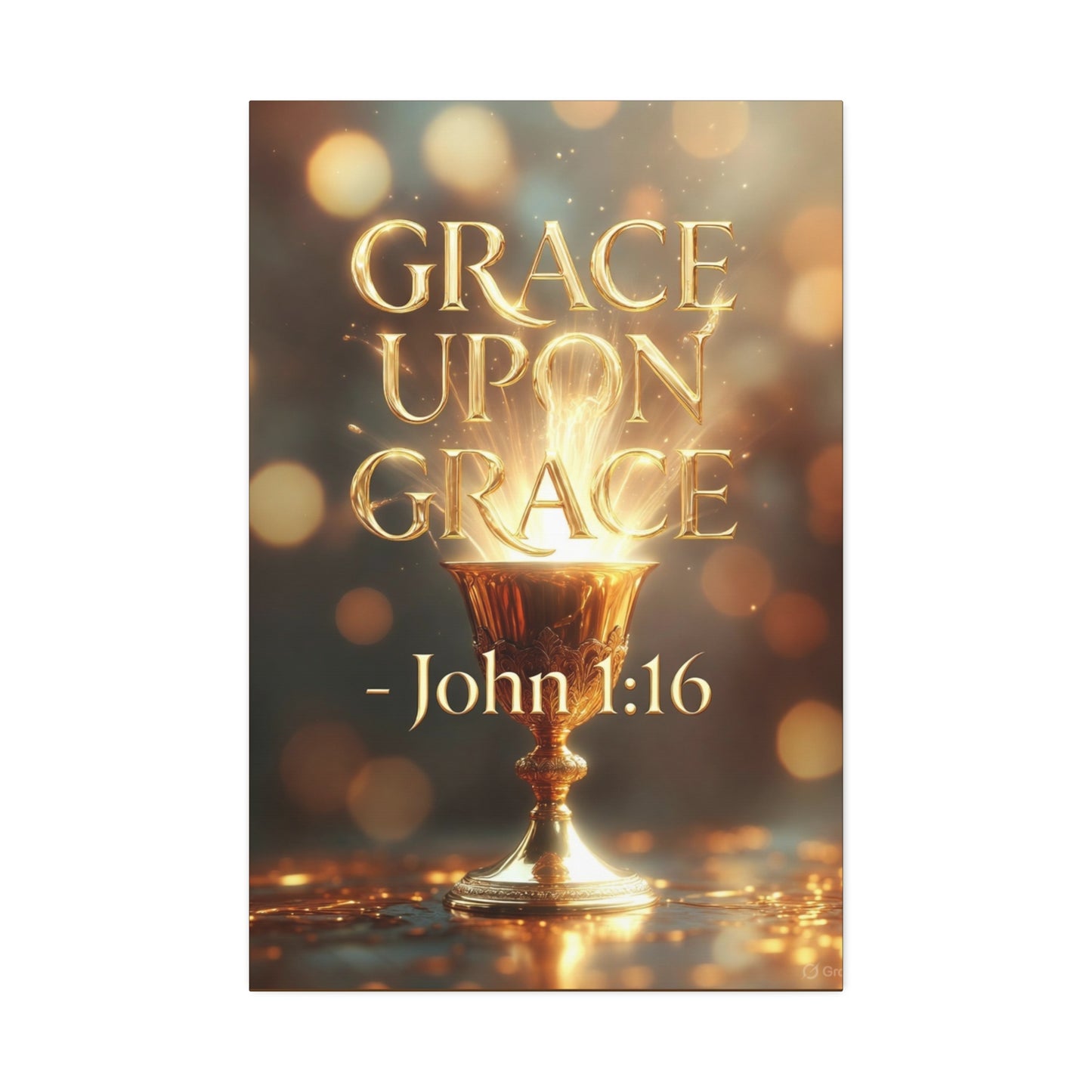 "Upon Grace" John 1:16 Canvas Wall Art