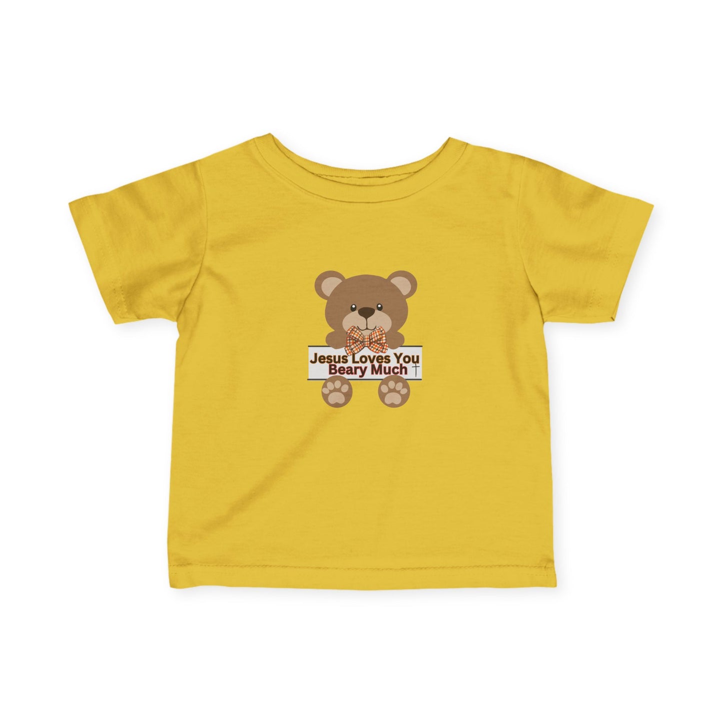 Jesus Loves You Beary Much Infant Tee, Cute Baby T-Shirt, Kids Apparel, Gift for Baby Shower, Toddler Outfits