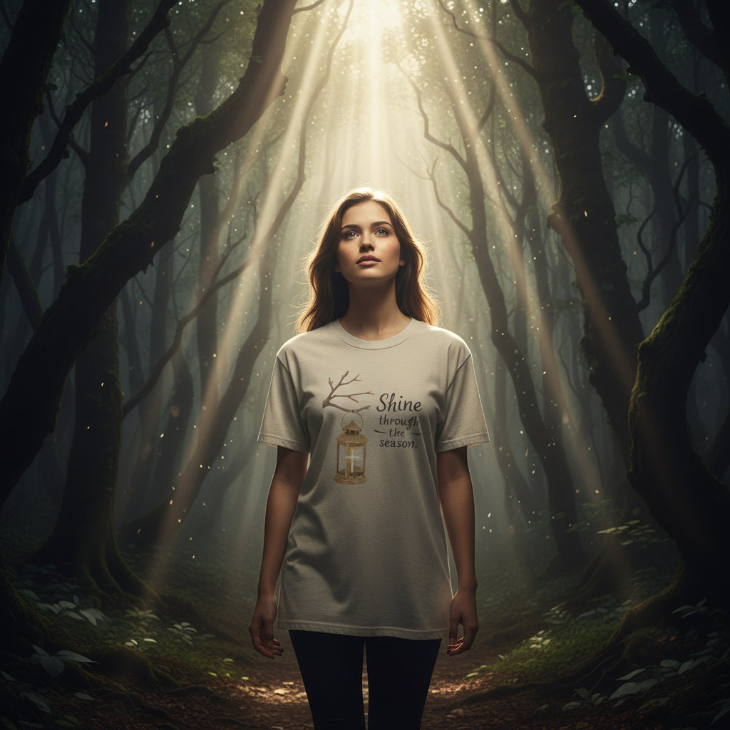 Shine through the seasons lantern cross shirt