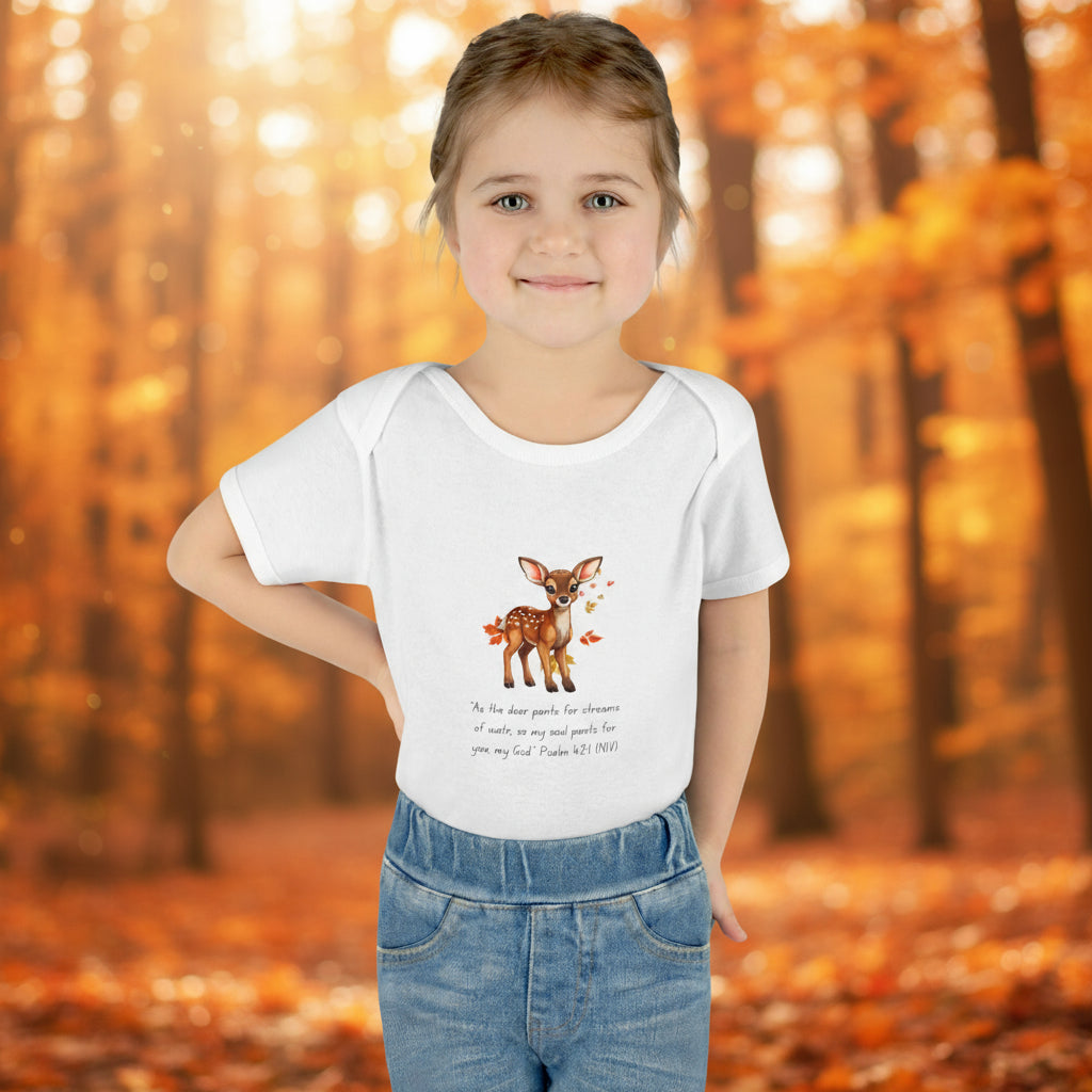 As the deer pants for the water so my soul pants after you. Rib Bodysuit