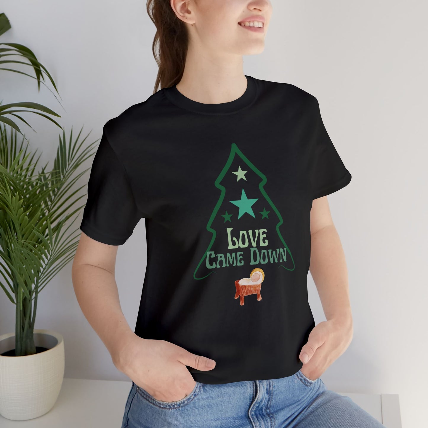 Christmas Tree T‑Shirt — "Love Came Down" Holiday Tee