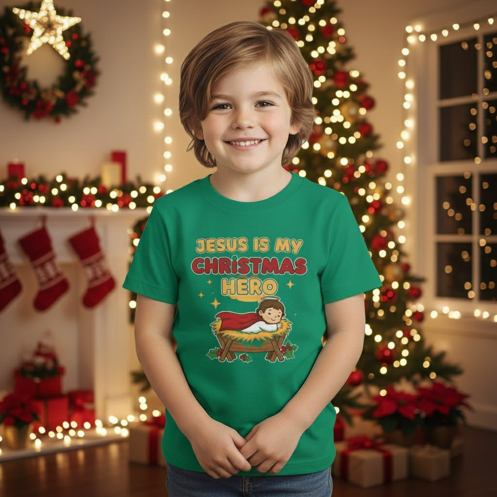 Jesus is My Christmas Hero Youth Tee