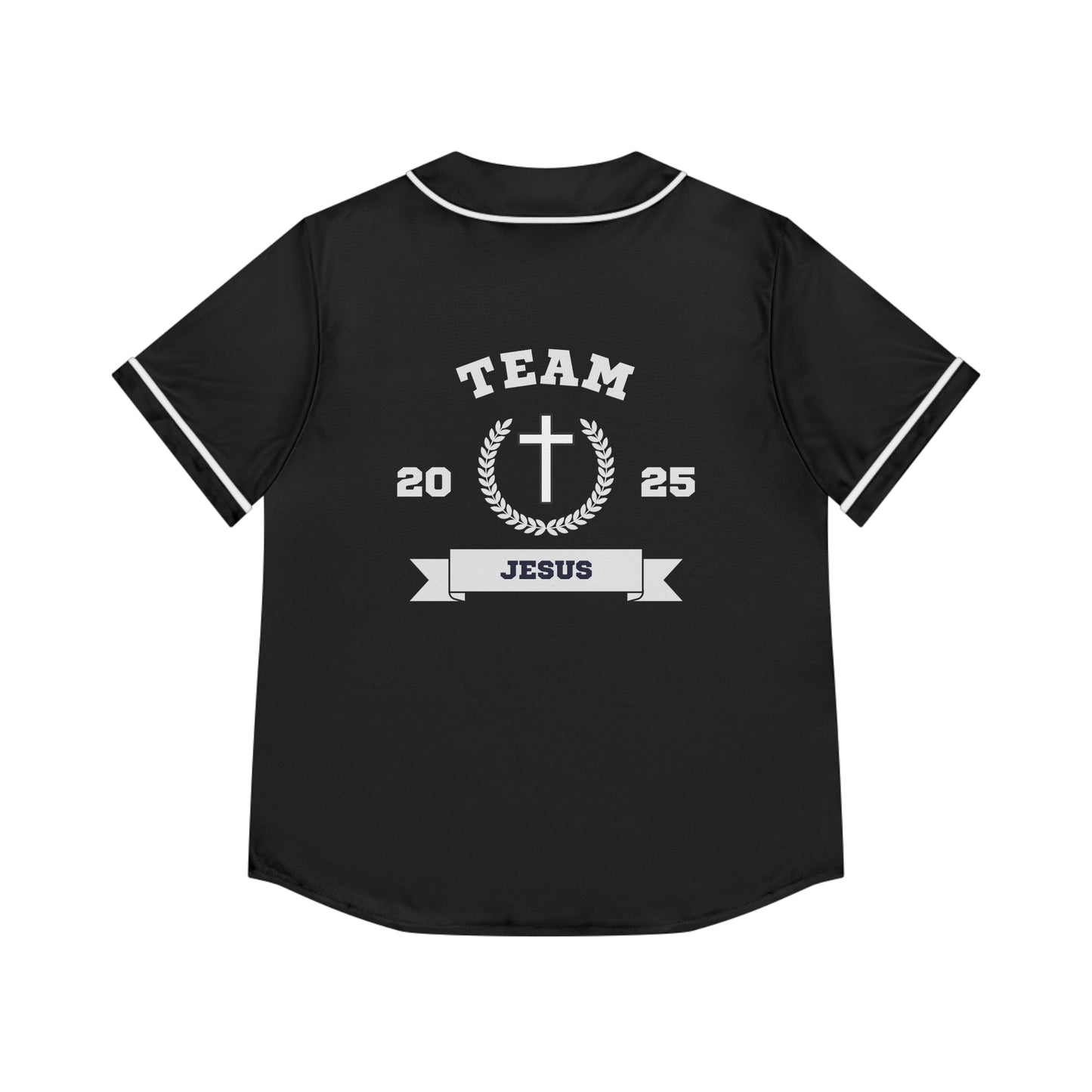Team Jesus.  Champion of Faith . Faith-Inspired Women's Baseball Jersey - Team Jesus 2025
